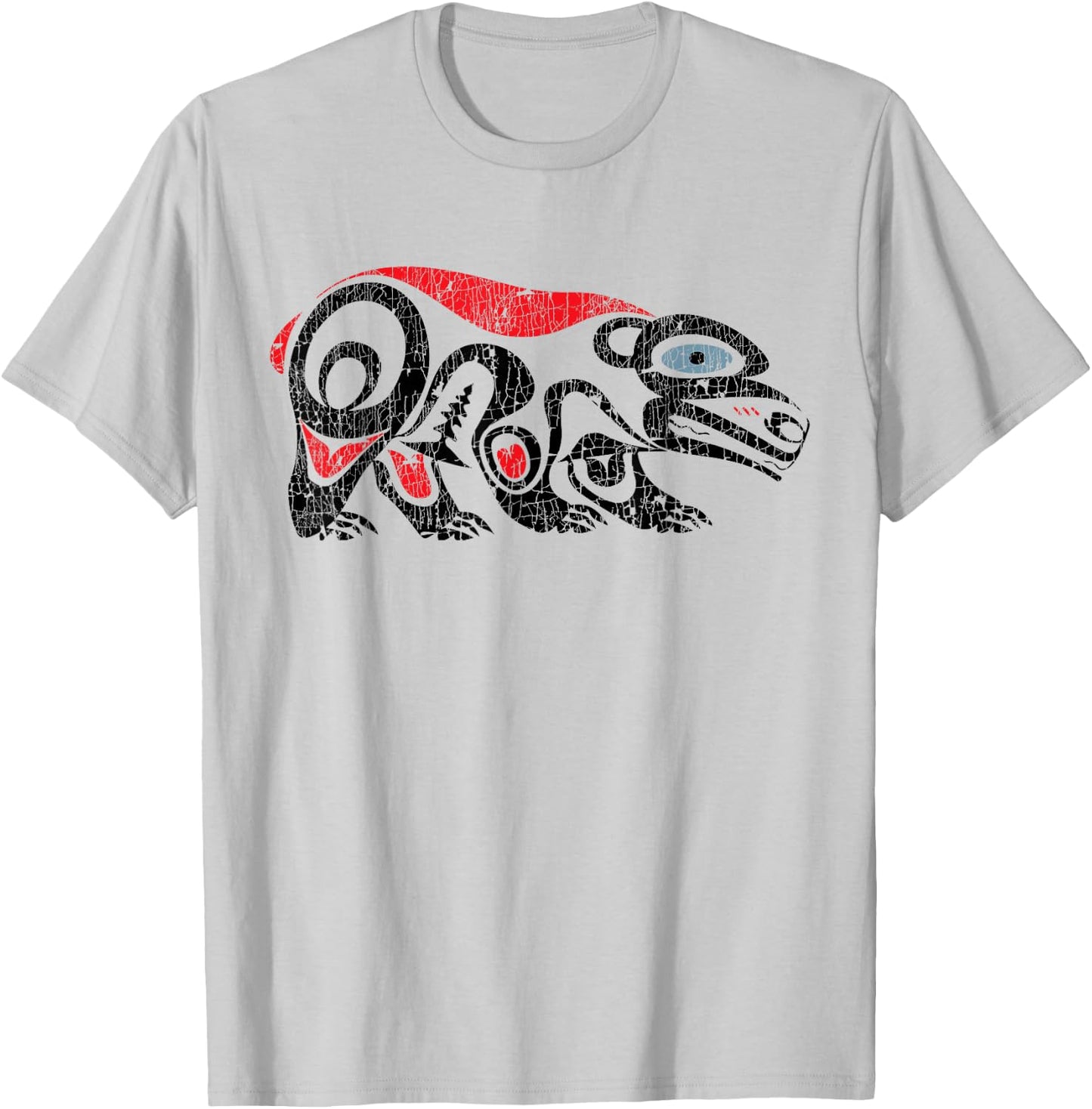 Alaska Native American Art Tlingit Tribal Bear vintage T-Shirt - T-Shirt | Ash