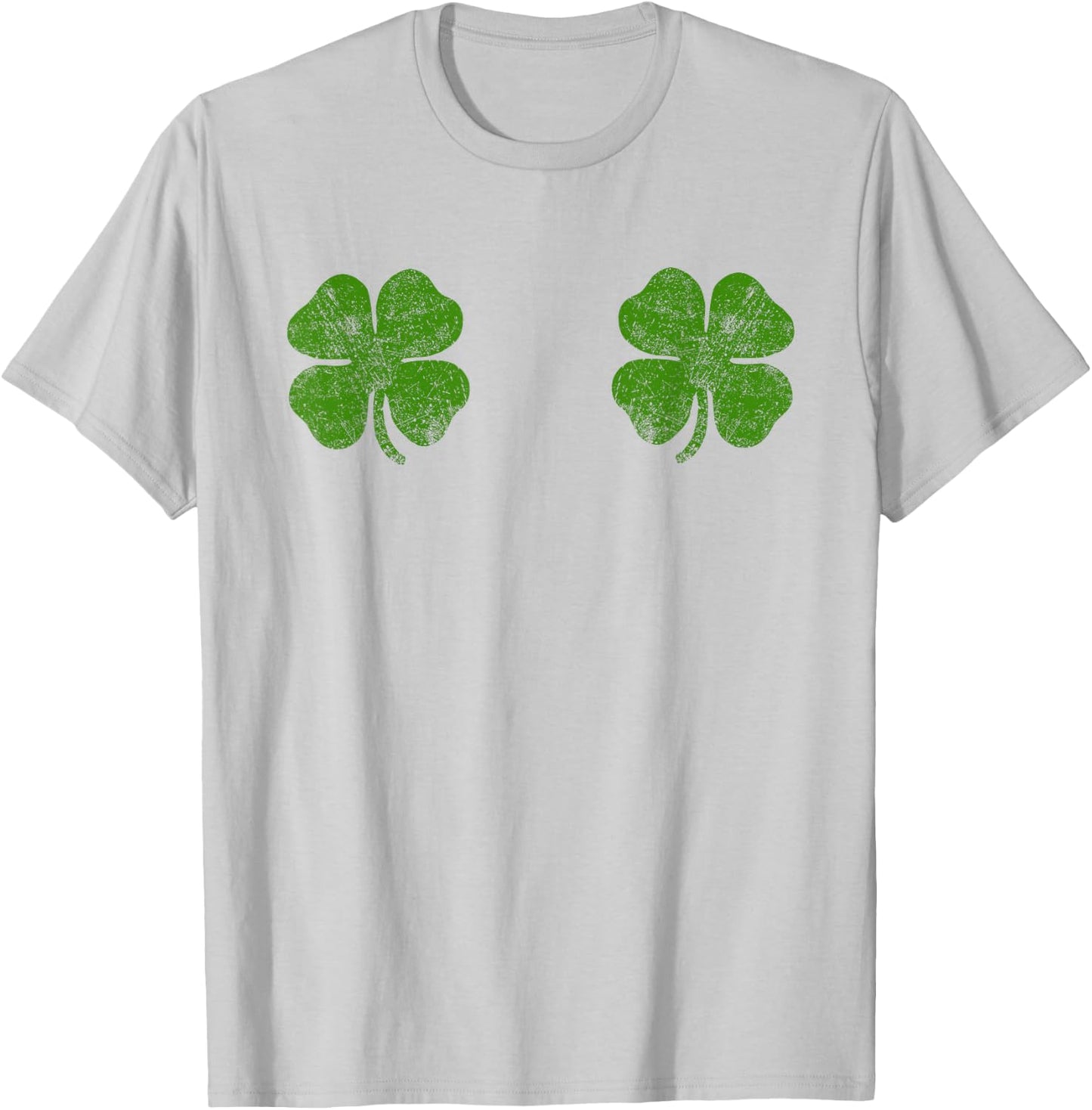 Shamrock Boob, St Patricks Day Women Shirt Shamrock Boob T-Shirt - T-Shirt | Ash