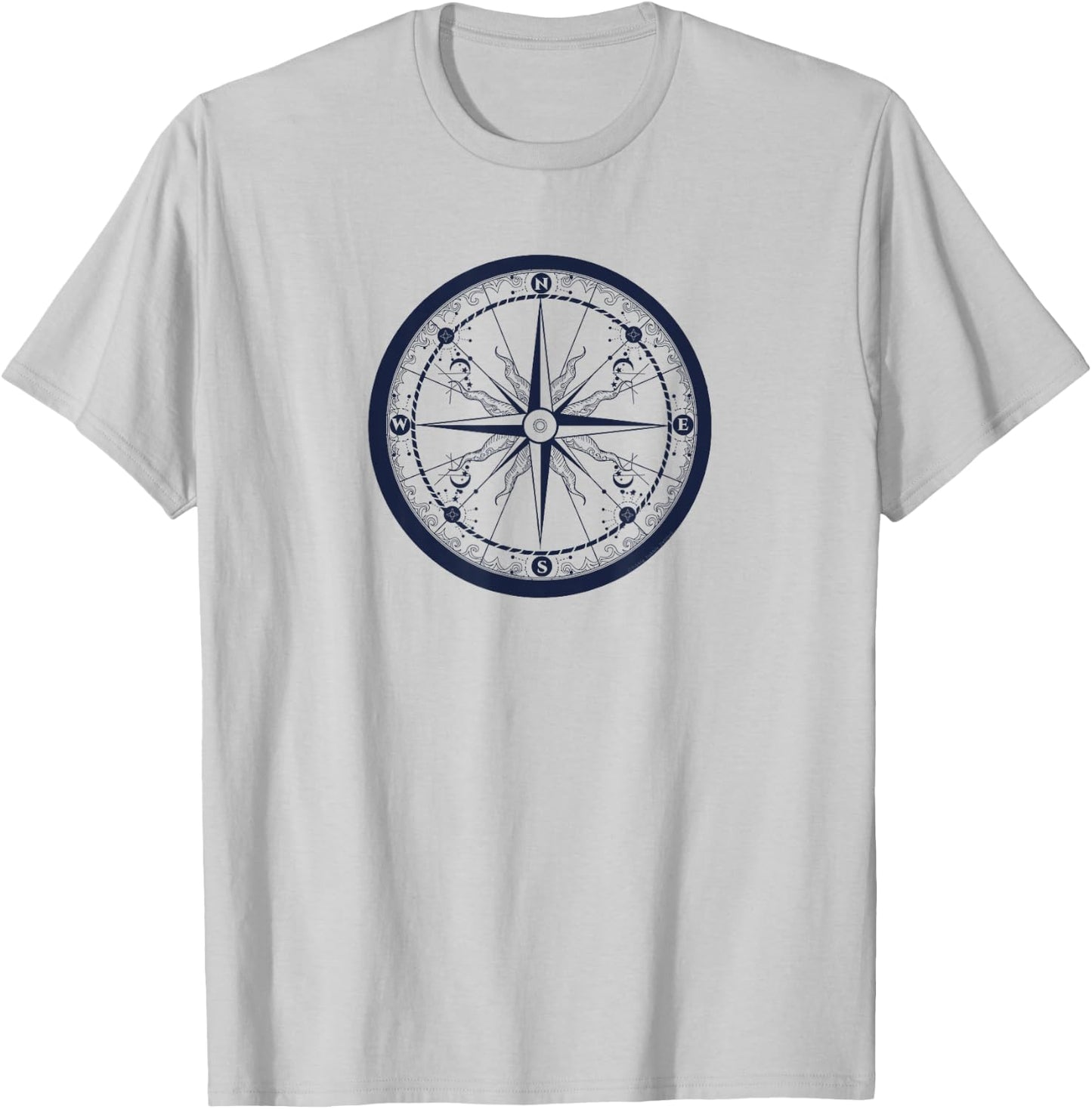 Beautiful Compass Sailing Hiking Travel Adventure T-Shirt - T-Shirt | Ash