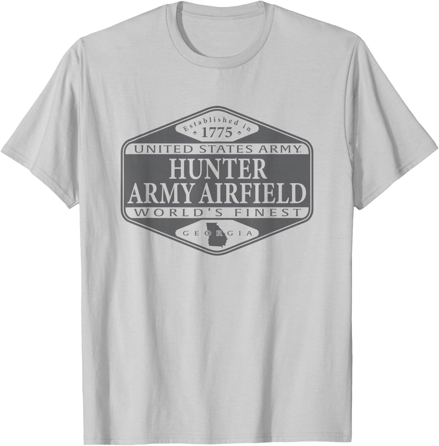 Hunter Army Airfield United States Military World's Finest T-Shirt - T-Shirt | Ash