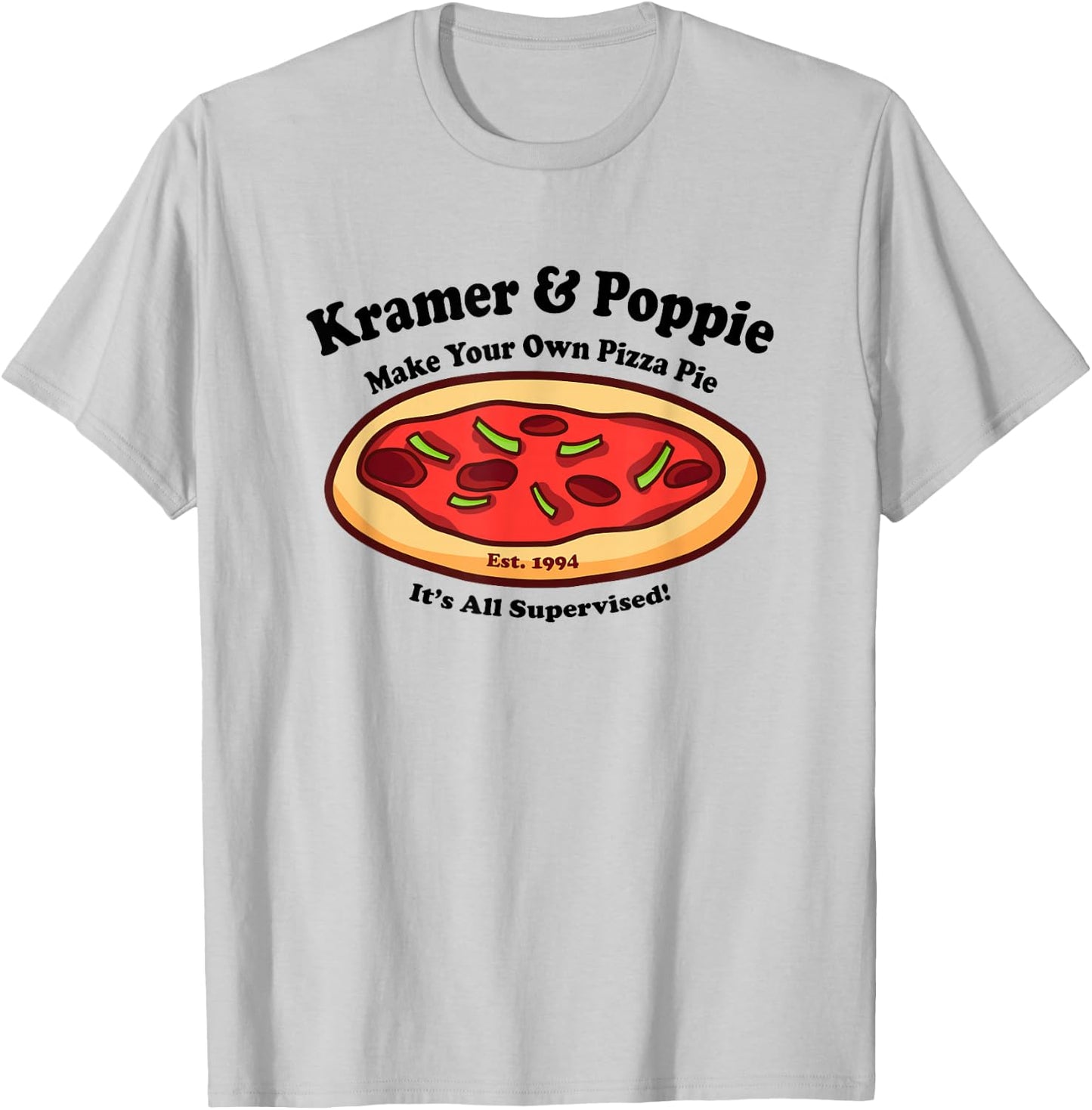 Kramer & Poppie Make Your Own Pizza Pie T-Shirt - T-Shirt | Ash