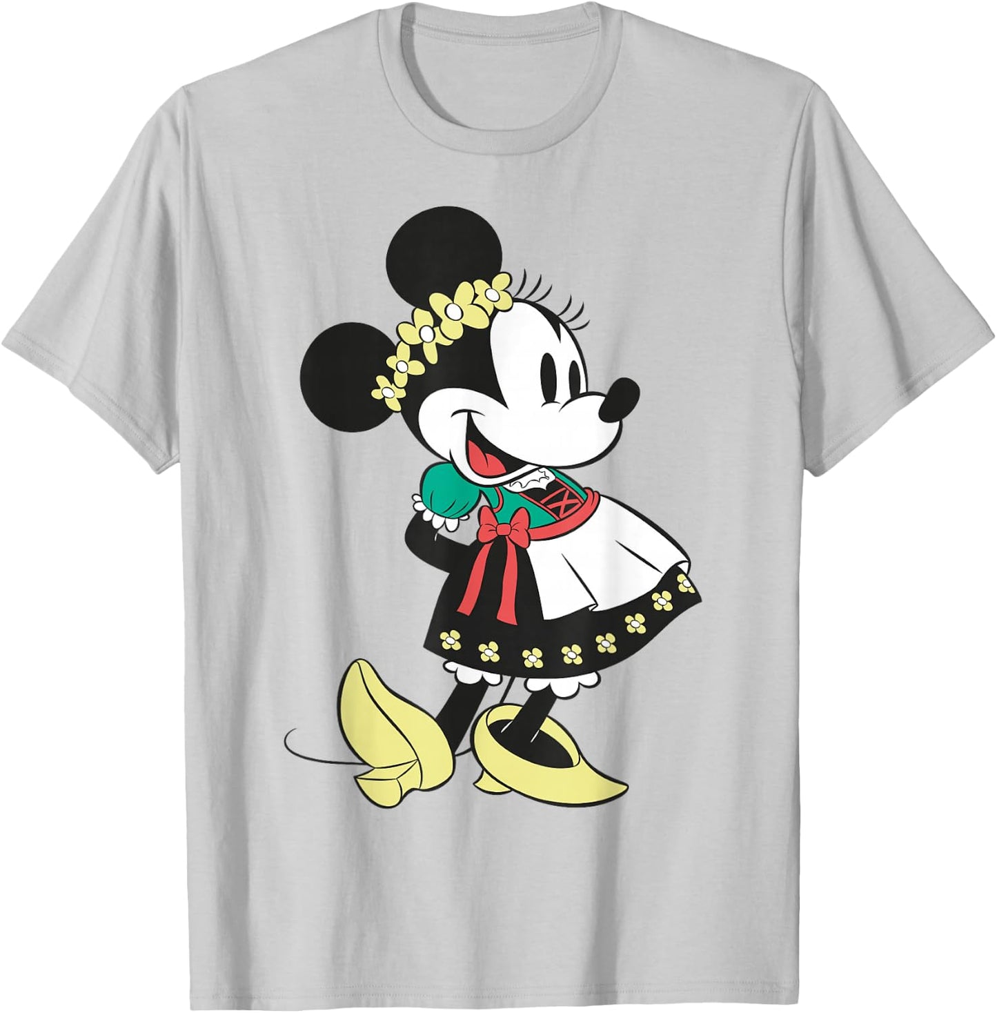 Disney Mickey and Friends Minnie Mouse Dirndl Portrait T-Shirt - T-Shirt | Ash