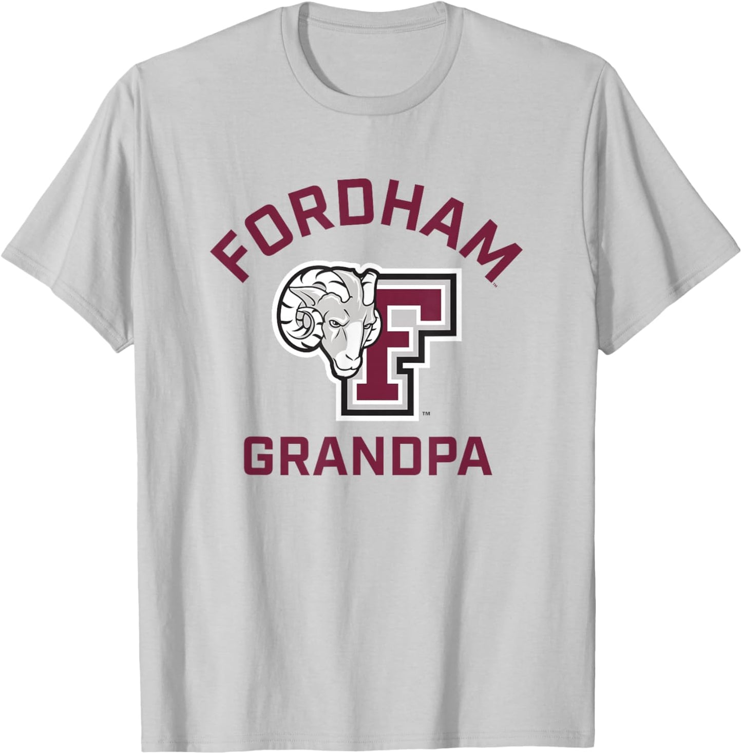 Fordham University Rams Arched Grandpa T-Shirt - T-Shirt | Ash