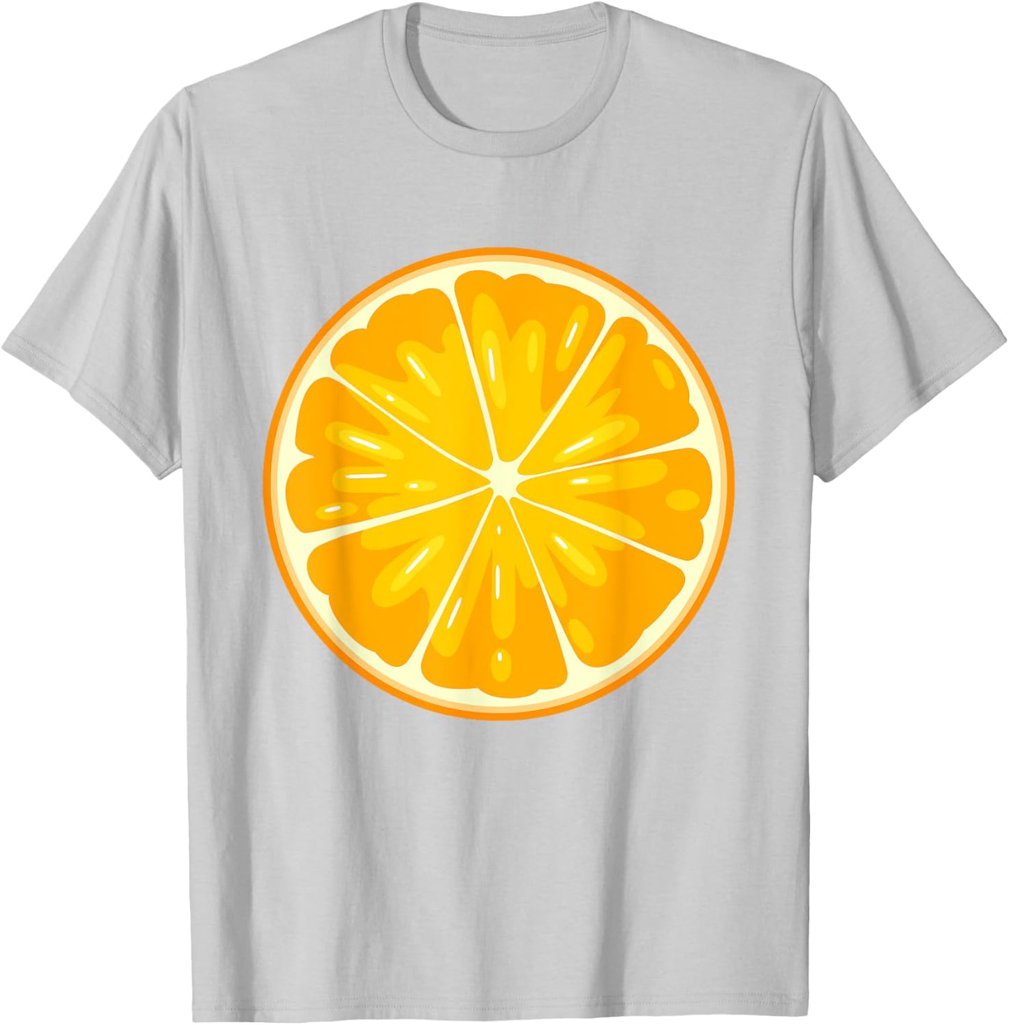 Funny Orange Sliced Fruit Lazy Easy Halloween Costume T-Shirt - T-Shirt | Ash
