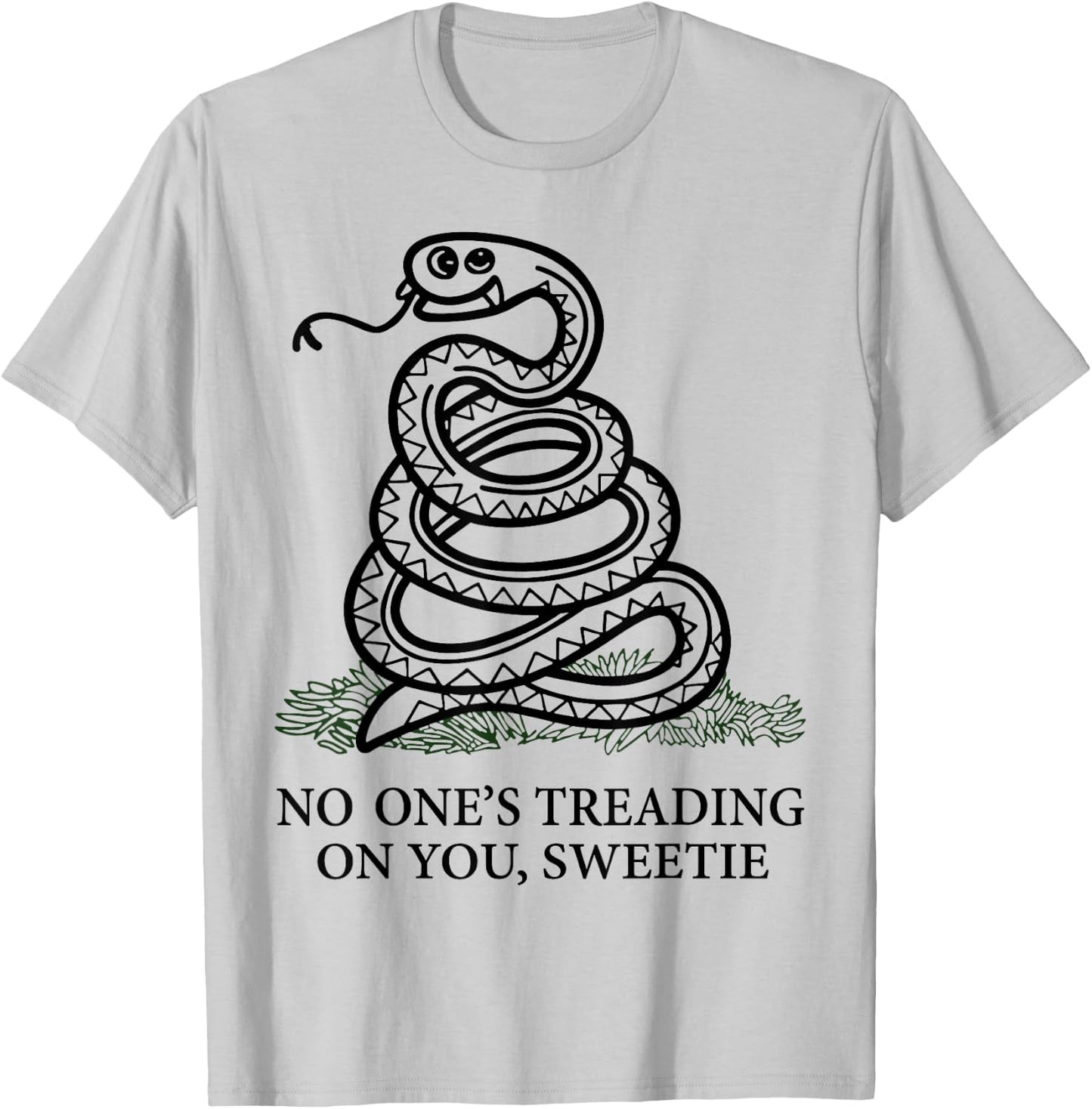 No One's Treading On You Sweetie Snake T-Shirt - T-Shirt | Ash
