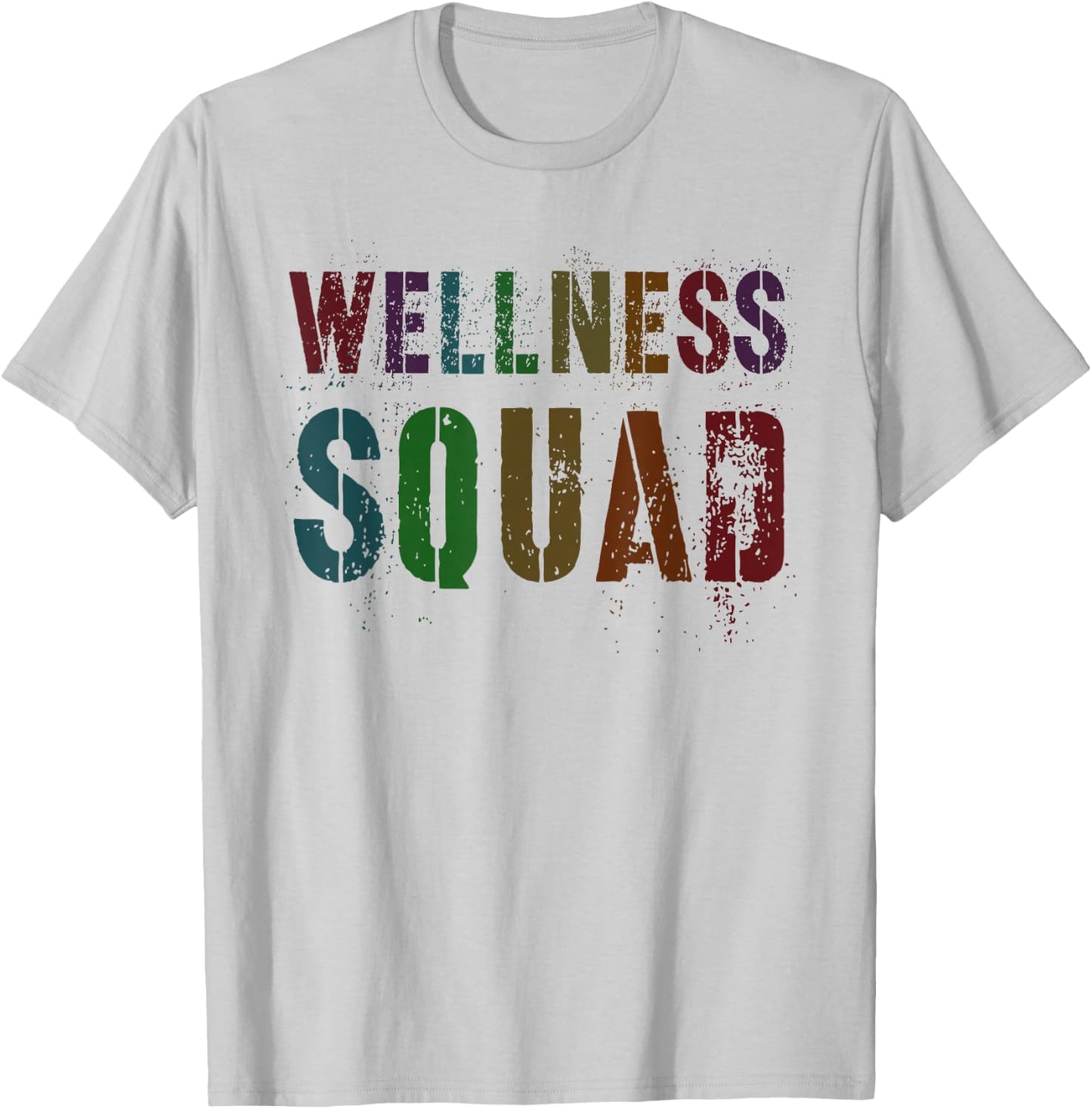 Vintage WELLNESS SQUAD Health Yoga Rocks Nurse Trainer Gym T-Shirt - T-Shirt | Ash