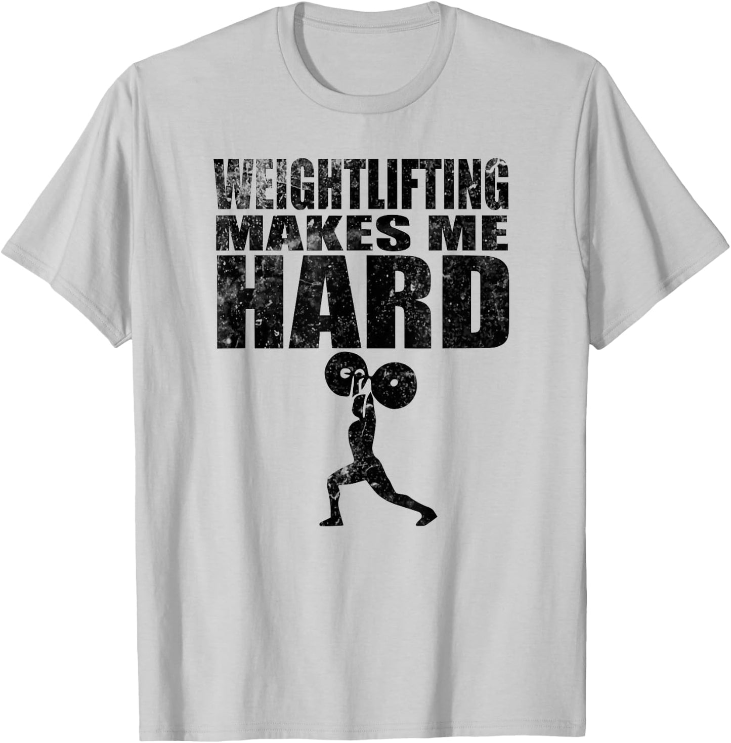 Weightlifting Makes Me Hard funny fitness T-Shirt - T-Shirt | Ash