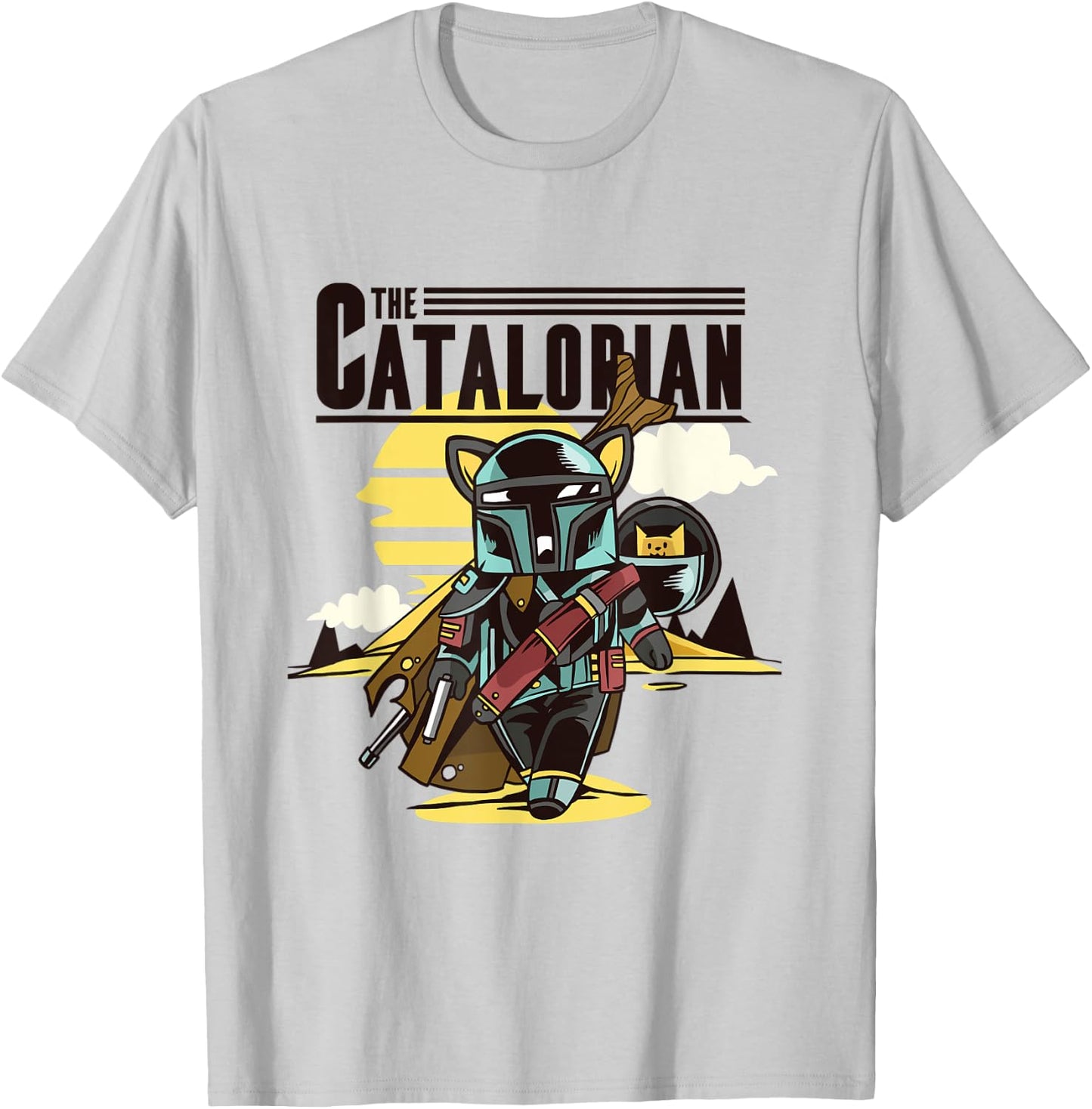 The Catalorian - Funny Sci-Fi/Cat Lovers gift T-Shirt - T-Shirt | Ash