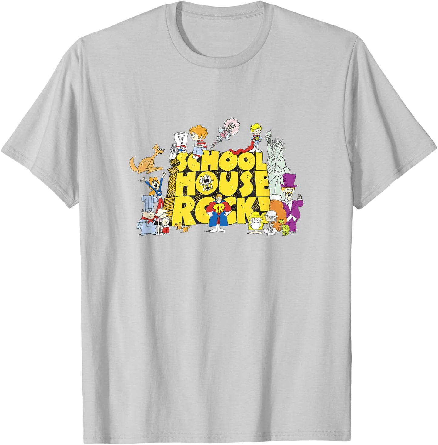 Schoolhouse Rock! Season Favorites Yellow Logo Stack T-Shirt - T-Shirt | Ash
