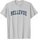 Bellevue Wisconsin WI Vintage Sports Design Navy Design T-Shirt - T-Shirt | Ash