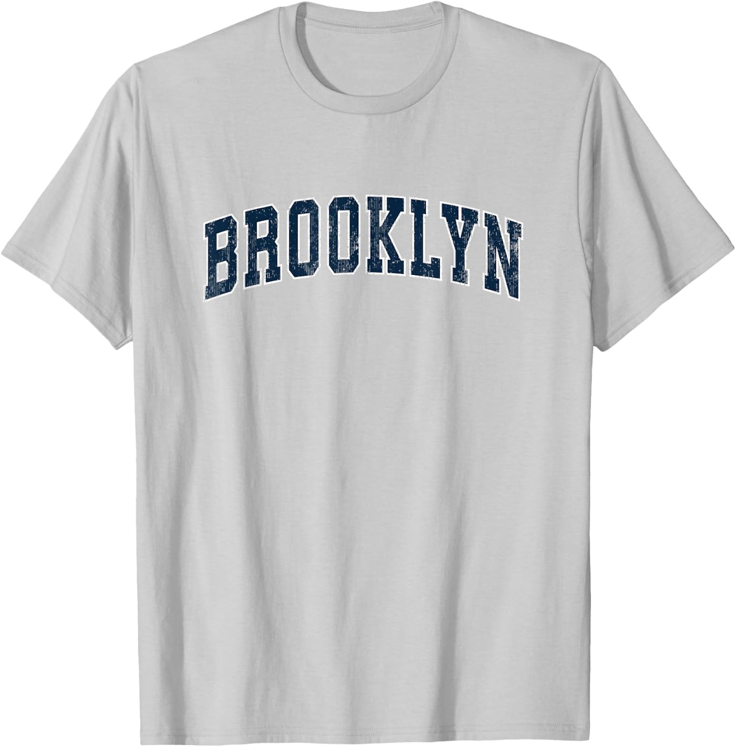 Brooklyn New York NY Vintage Sports Design Navy Design T-Shirt - T-Shirt | Ash