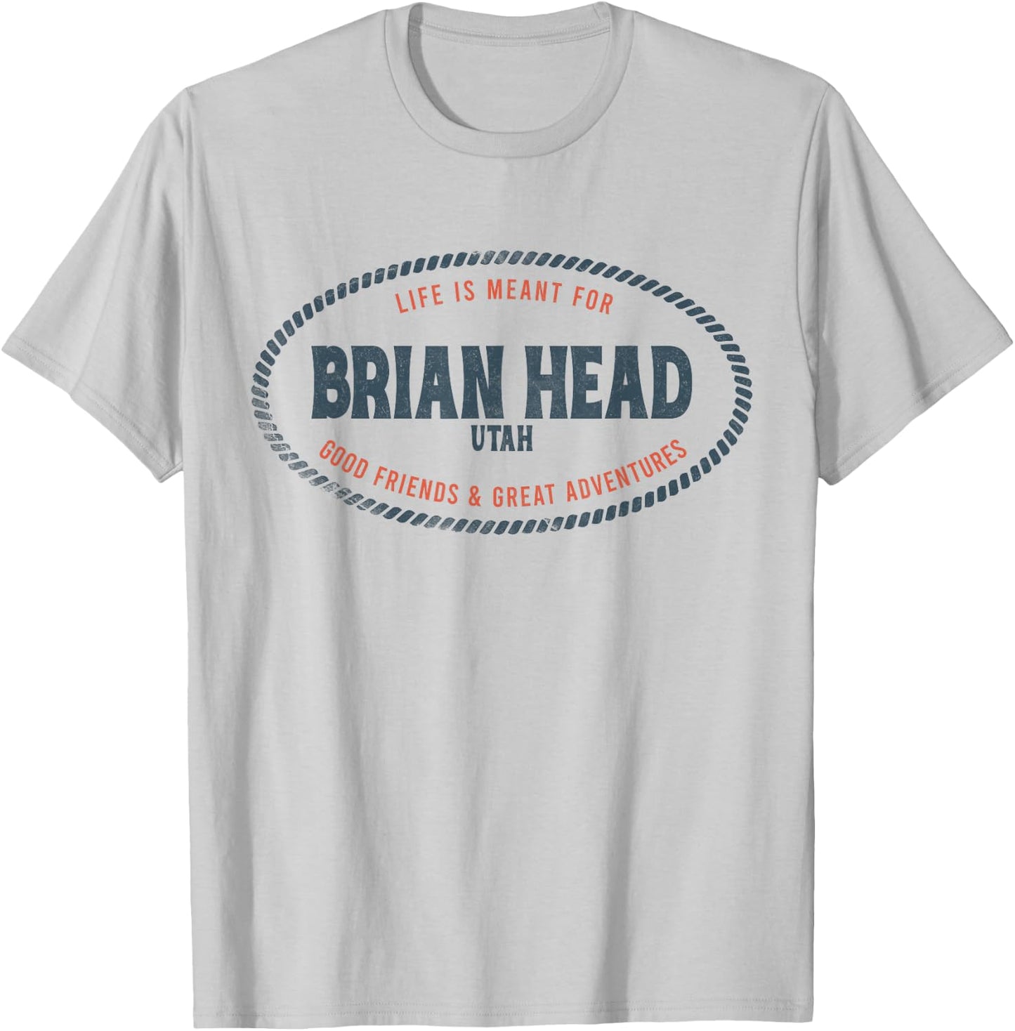 Casual Brian Head Utah Hiking Outdoor Graphic T-Shirt - T-Shirt | Ash