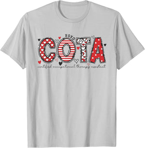 COTA Valentine Certificated Occupational Therapy Assistant T-Shirt - T-Shirt | Ash