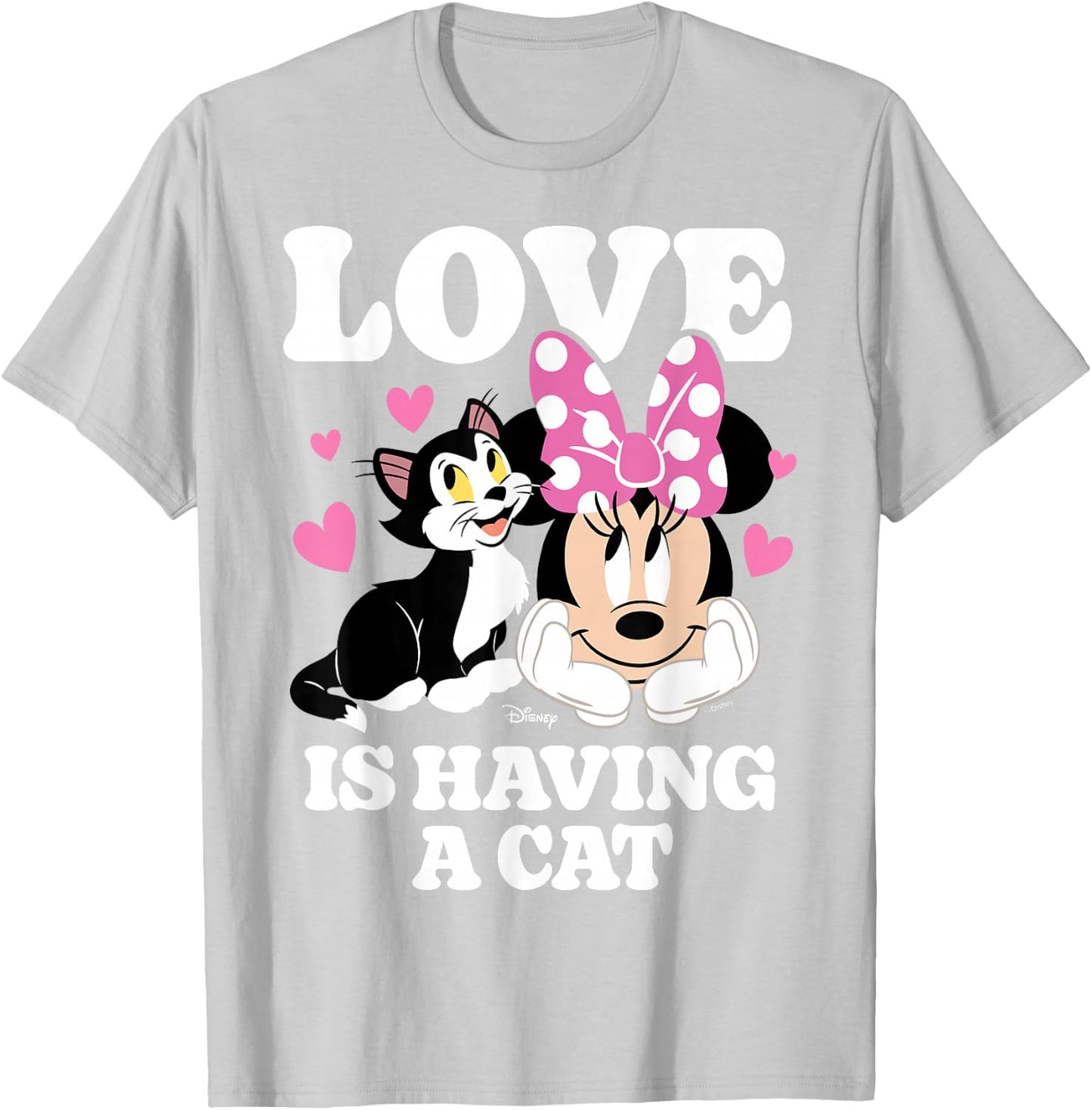 Minnie Mouse - Figaro Love is Having A Cat T-Shirt - T-Shirt | Ash