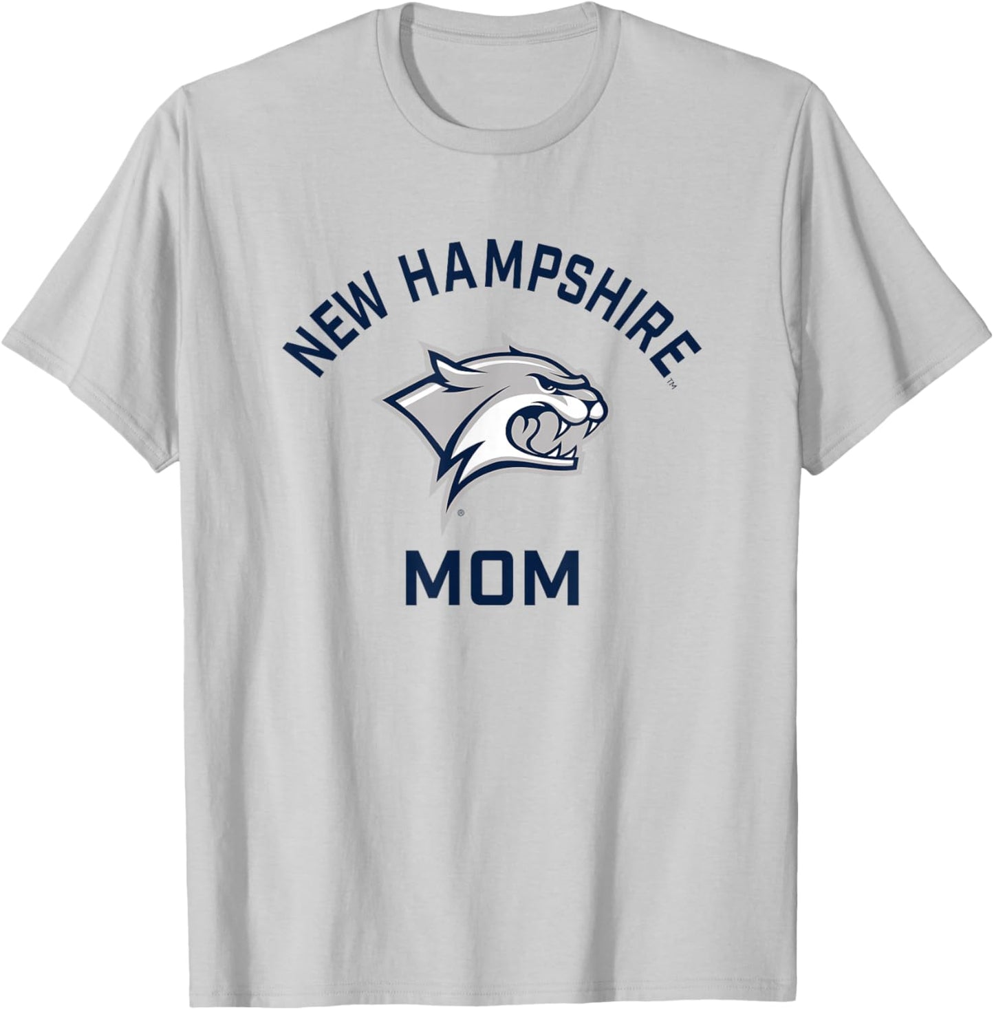 University of New Hampshire UNH Wildcats Arched Mom T-Shirt - T-Shirt | Ash