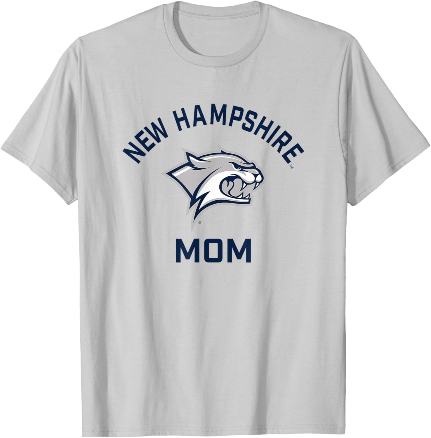 University of New Hampshire UNH Wildcats Arched Mom T-Shirt - T-Shirt | Ash