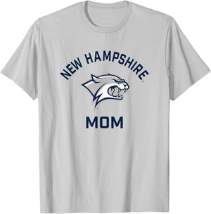 University of New Hampshire UNH Wildcats Arched Mom T-Shirt - T-Shirt | Ash
