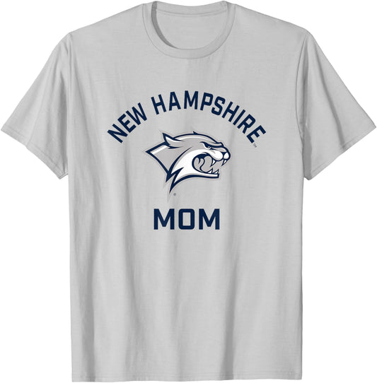 University of New Hampshire UNH Wildcats Arched Mom T-Shirt - T-Shirt | Ash