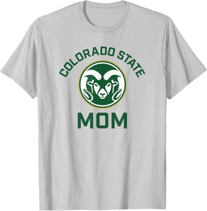 Colorado State University Rams Arched Mom T-Shirt - T-Shirt | Ash