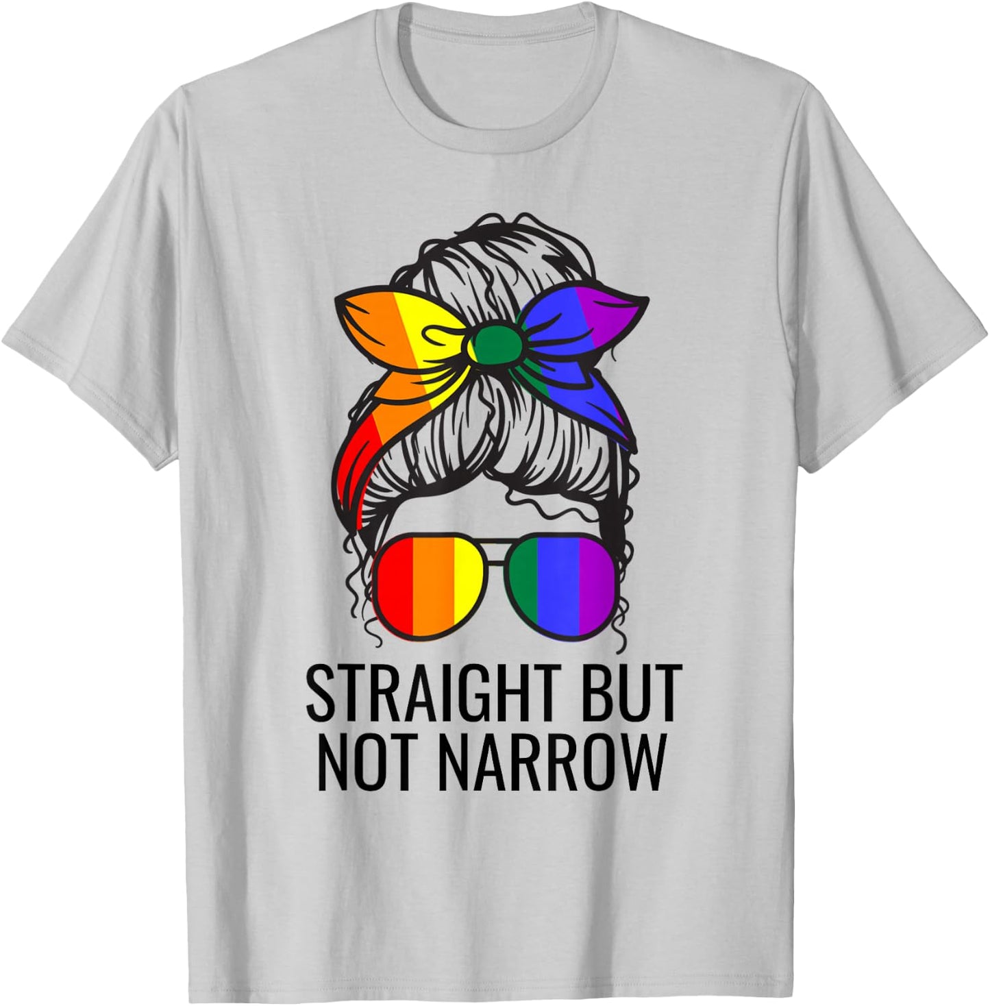 Straight But Not Narrow Proud Ally T-Shirt - T-Shirt | Ash