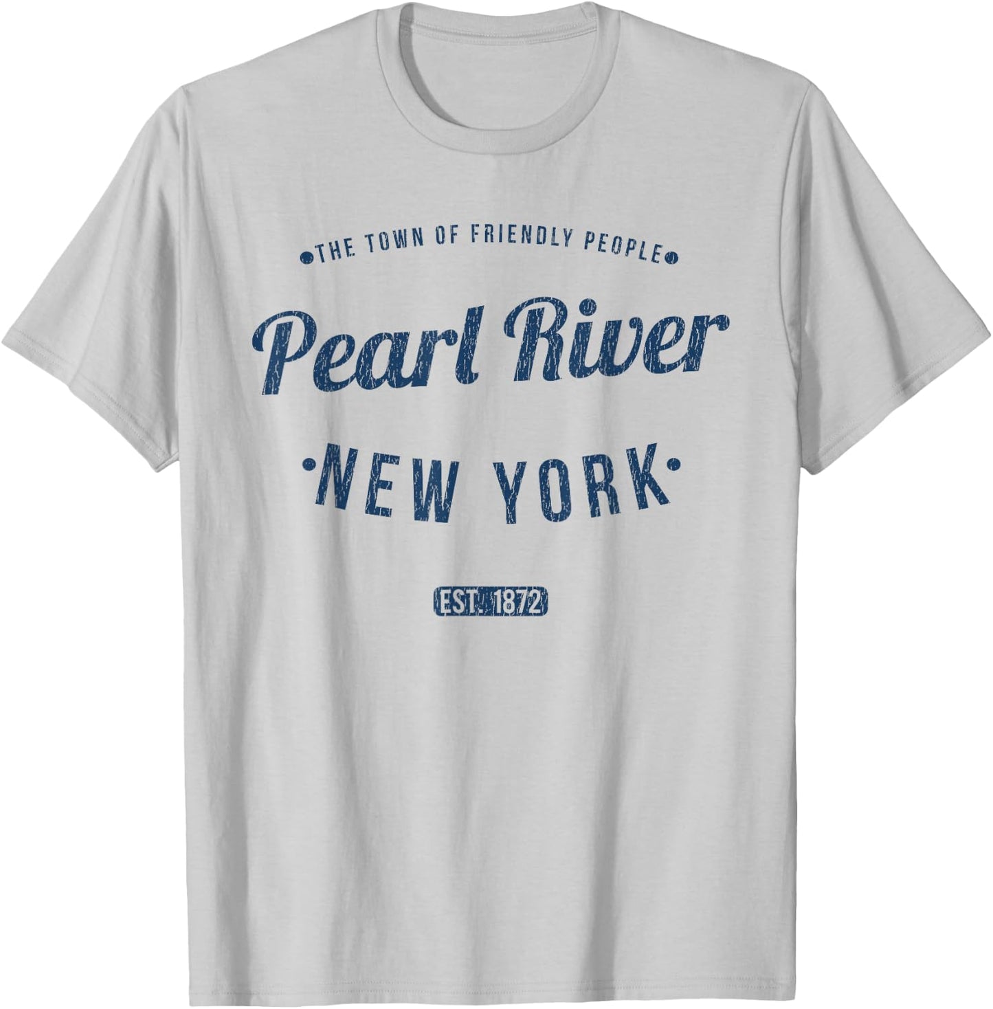 Pearl River New York Vintage Travel Souvenir Pearl River T-Shirt - T-Shirt | Ash