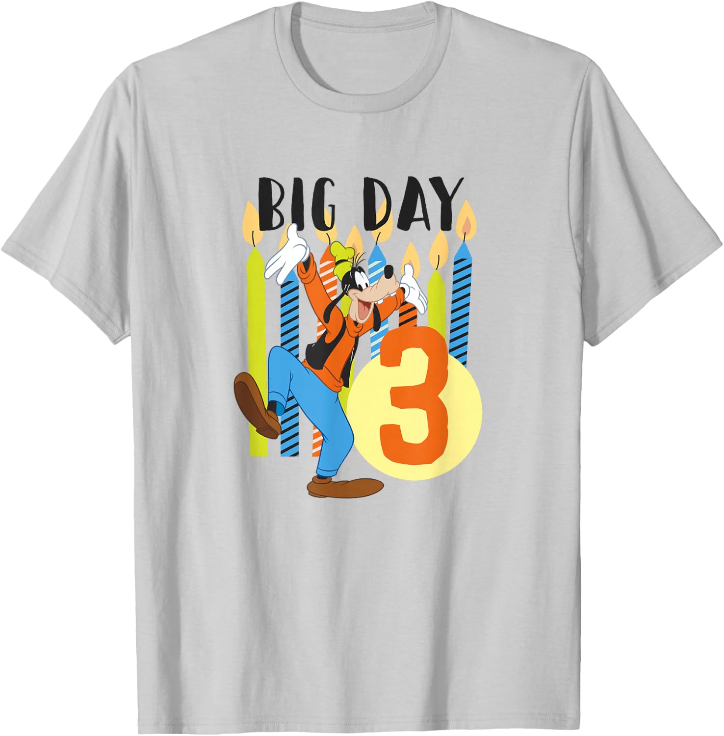 Disney Goofy Birthday Big Day 3 Years Old T-Shirt - T-Shirt | Ash