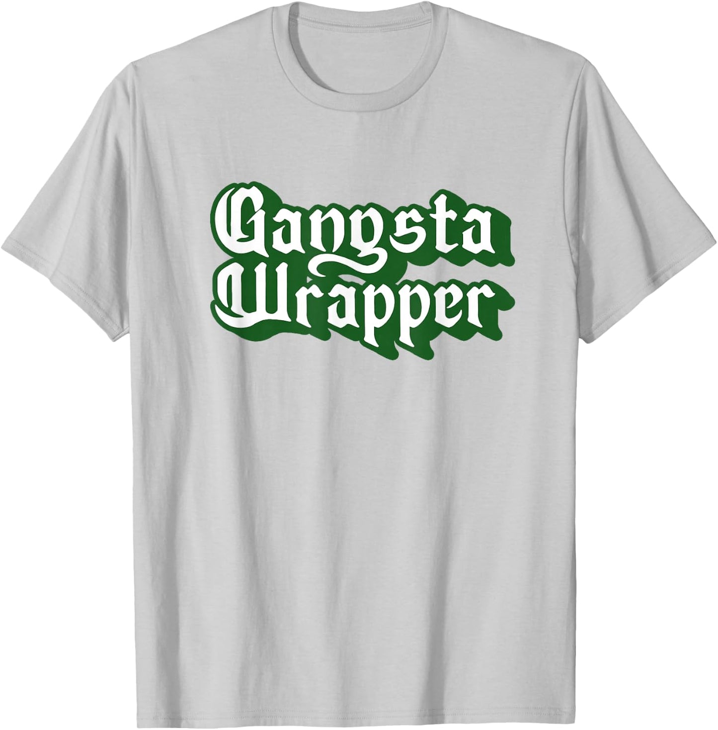 The Robot Ranger - Fun Apparel & Gifts Gangsta Wrapper! Fun & Funny Christmas Holiday Graphic T-Shirt - T-Shirt | Ash