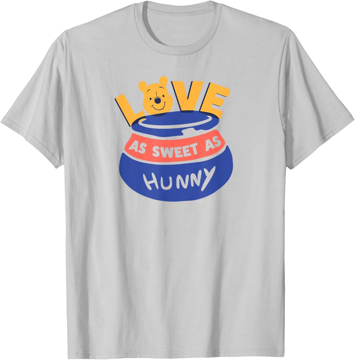 Amazon Essentials Winnie the Pooh Love As Sweet As Hunny Valentine's Day T-Shirt - T-Shirt | Ash