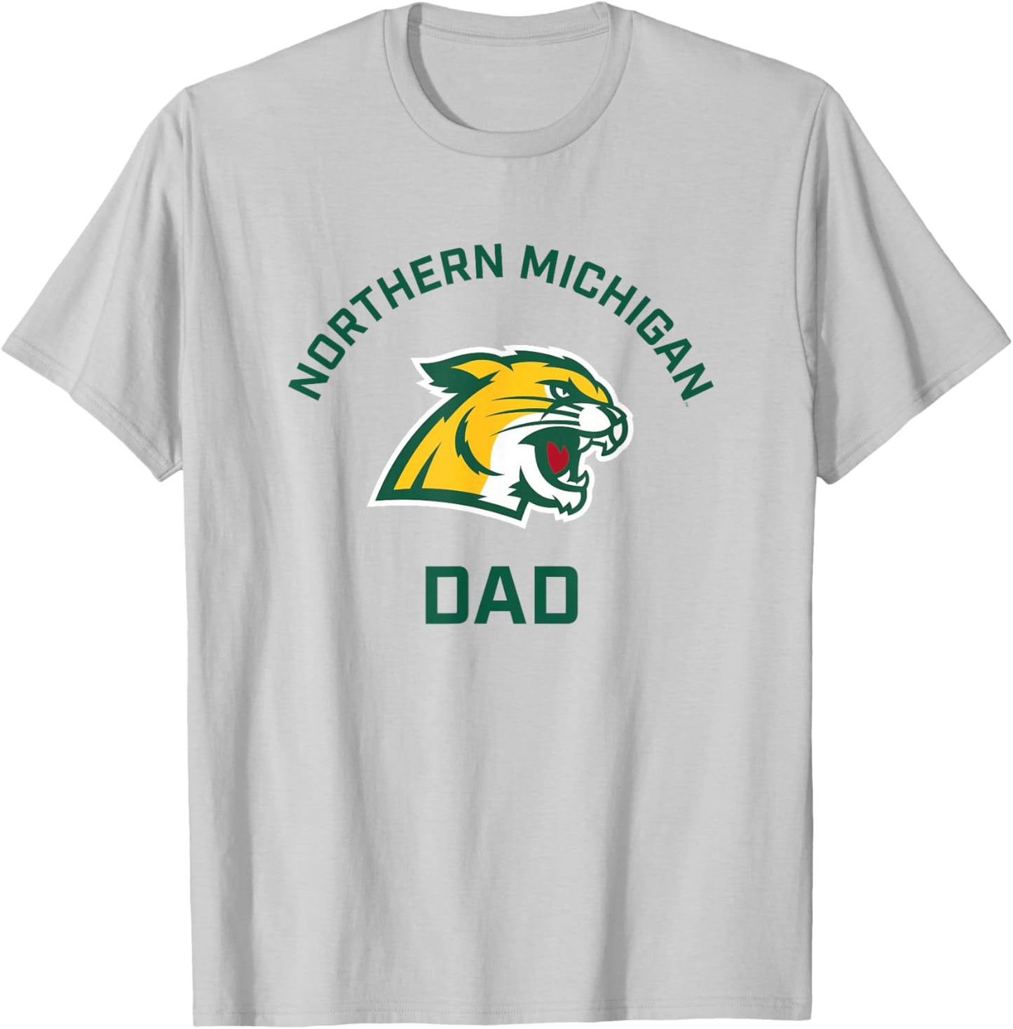Northern Michigan University NMU Wildcats Arched Dad T-Shirt - T-Shirt | Ash
