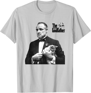 The Godfather The Don with Cat T-Shirt - T-Shirt | Ash