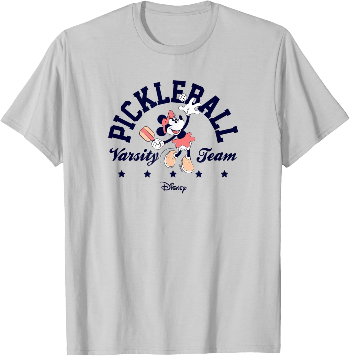 Minnie Mouse - Pickleball Serve Varsity Team T-Shirt - T-Shirt | Ash