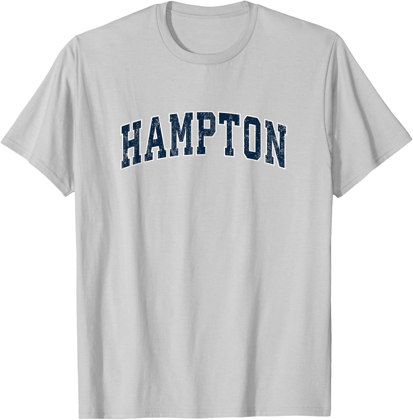 Hampton Virginia VA Vintage Sports Design Navy Design T-Shirt - T-Shirt | Ash