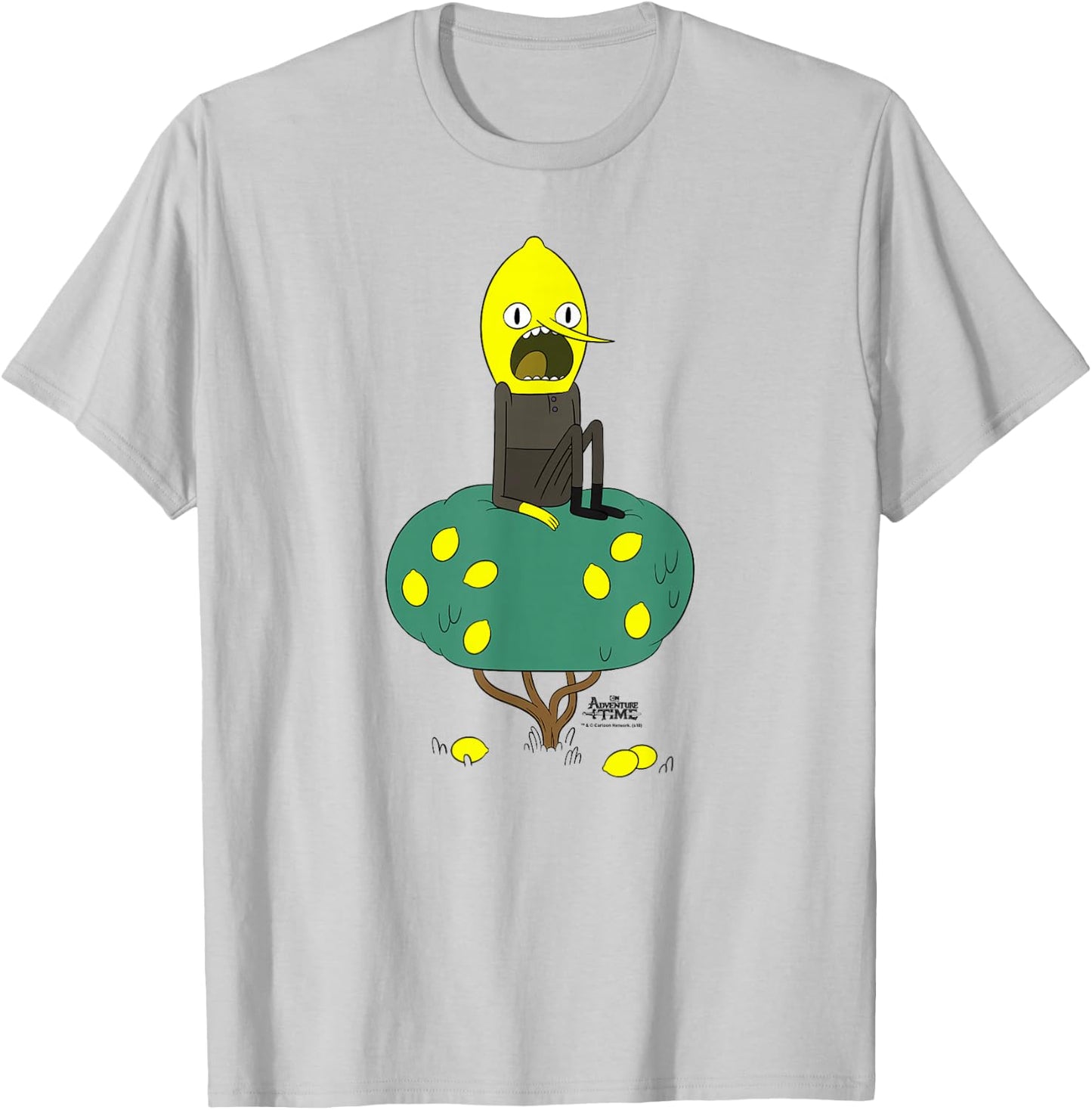 Cartoon Network Adventure Time Lemongrab Tree , Men's, Blue, Small, Short Sleeve, Classic Fit, Cotton 60% Polyester 40% T-Shirt - T-Shirt | Ash