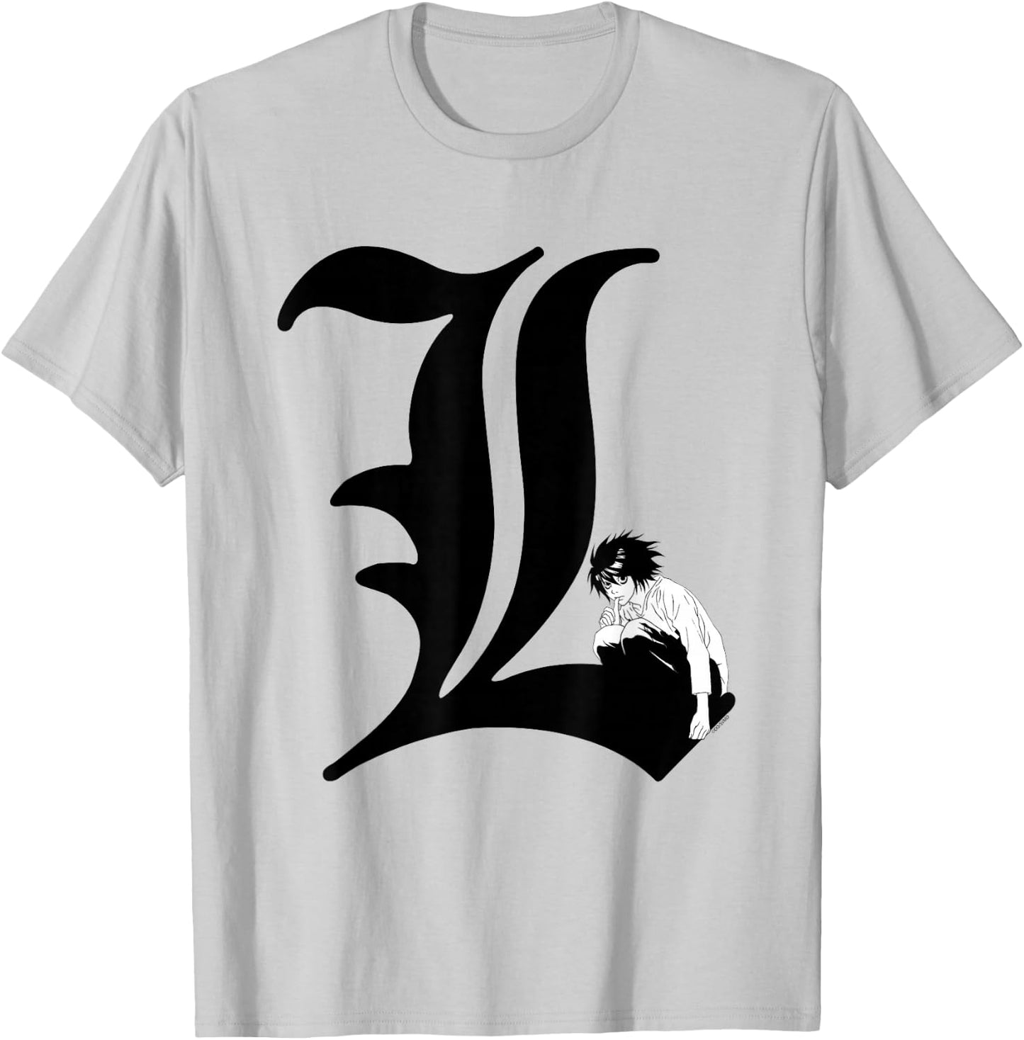 Death Note L Symbol Anime T-Shirt - T-Shirt | Ash