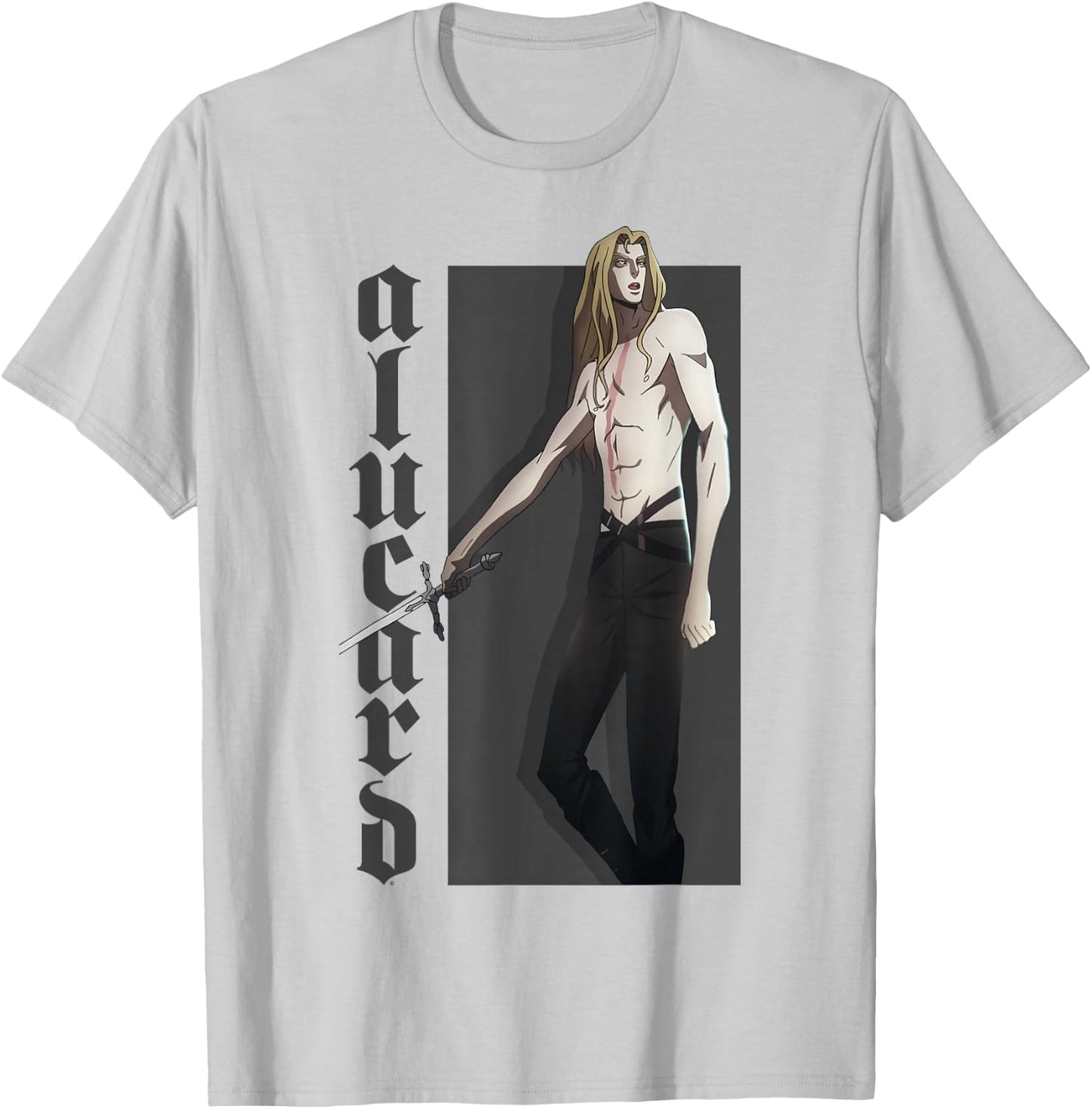 Netflix Castlevania Alucard Character Portrait T-Shirt - T-Shirt | Ash