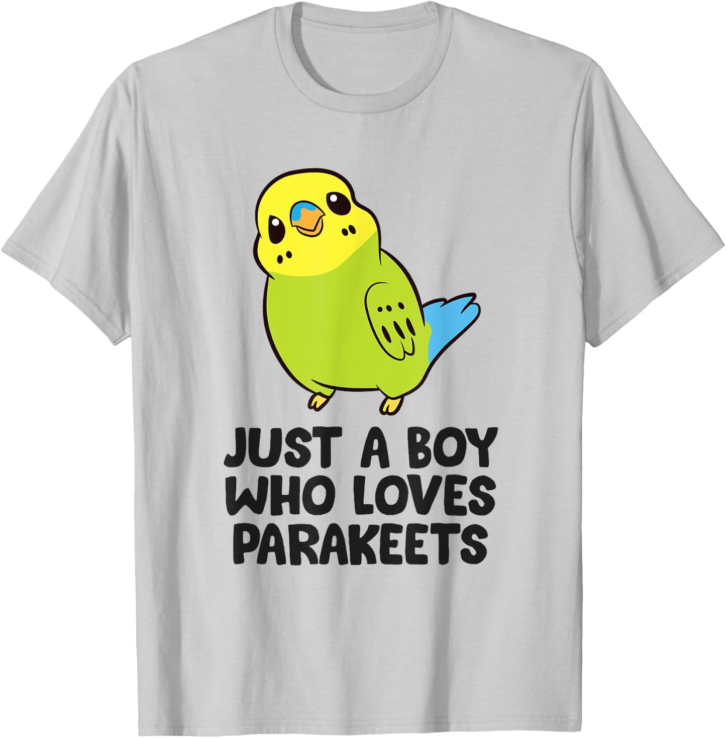 Parakeet Boy Just a Boy Who Loves Parakeets T-Shirt - T-Shirt | Ash