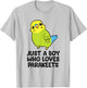 Parakeet Boy Just a Boy Who Loves Parakeets T-Shirt - T-Shirt | Ash