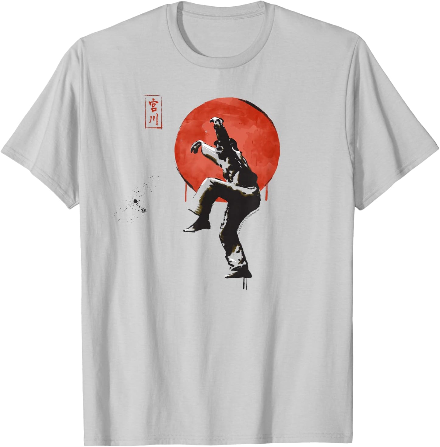 The Karate Kid Sumi Ink Crane Kick Vintage Movie T-Shirt - T-Shirt | Ash