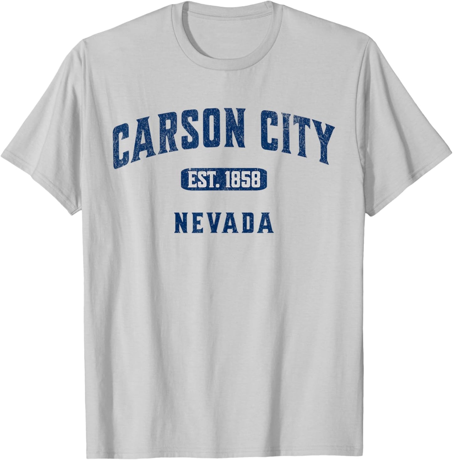 Vintage Athletic Souvenir Visit Carson City Nevada T-Shirt - T-Shirt | Ash