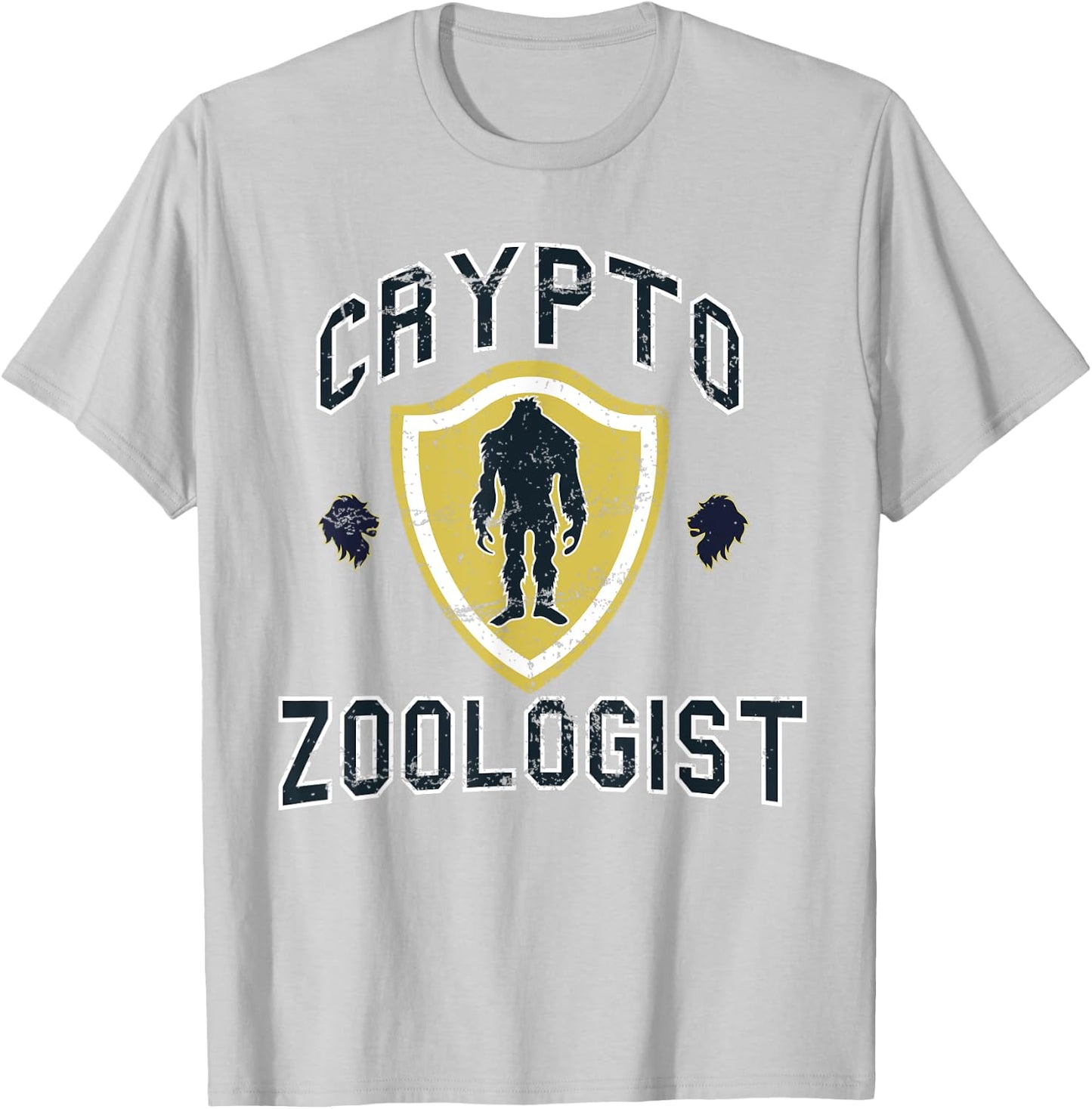 Cryptozoologist Crypto Zoology Bigfoot College T-Shirt - T-Shirt | Ash