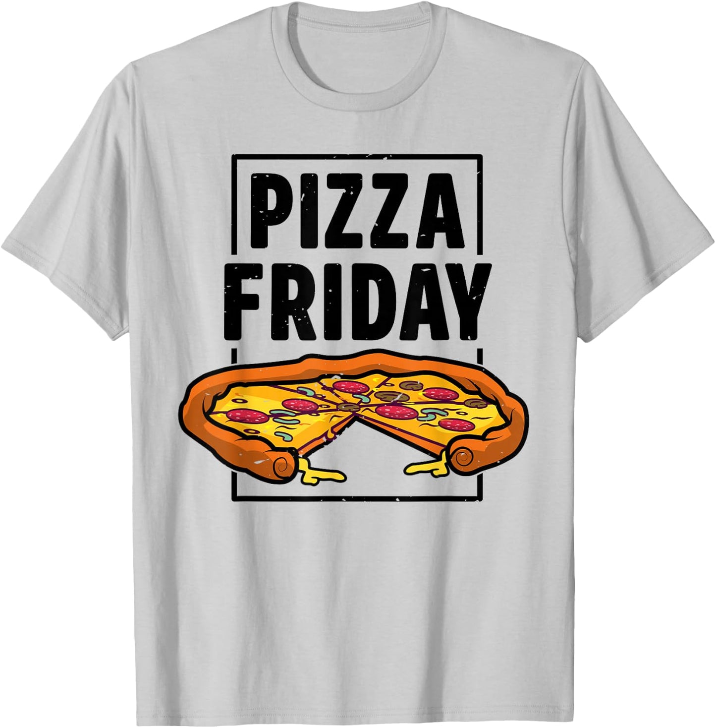 Pepperoni Pizza Friday Italian Food Lover Women Men Boys T-Shirt - T-Shirt | Ash