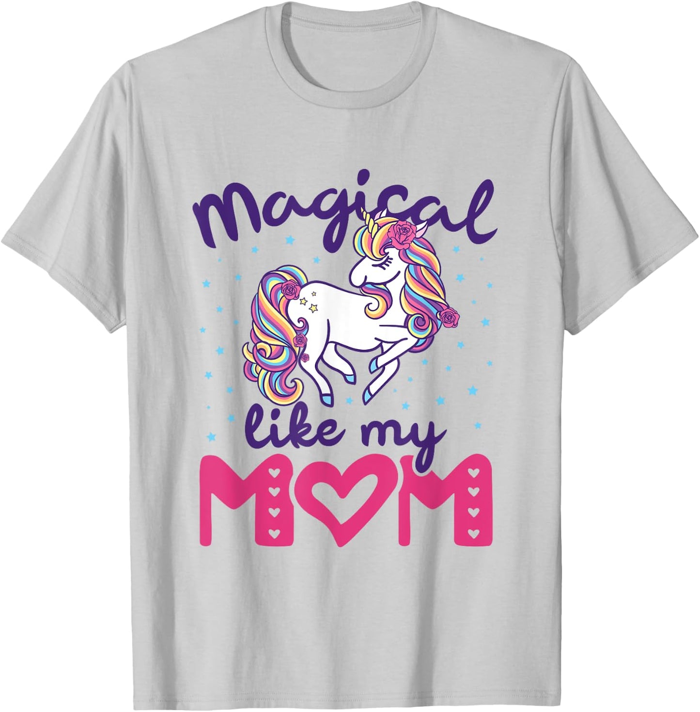 Magical Like My Mom Unicorn Girls Toddler Daughter Cute T-Shirt - T-Shirt | Ash