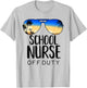 School Nurse Off-Duty Sunglasses Beach Sunset Women T-Shirt - T-Shirt | Ash