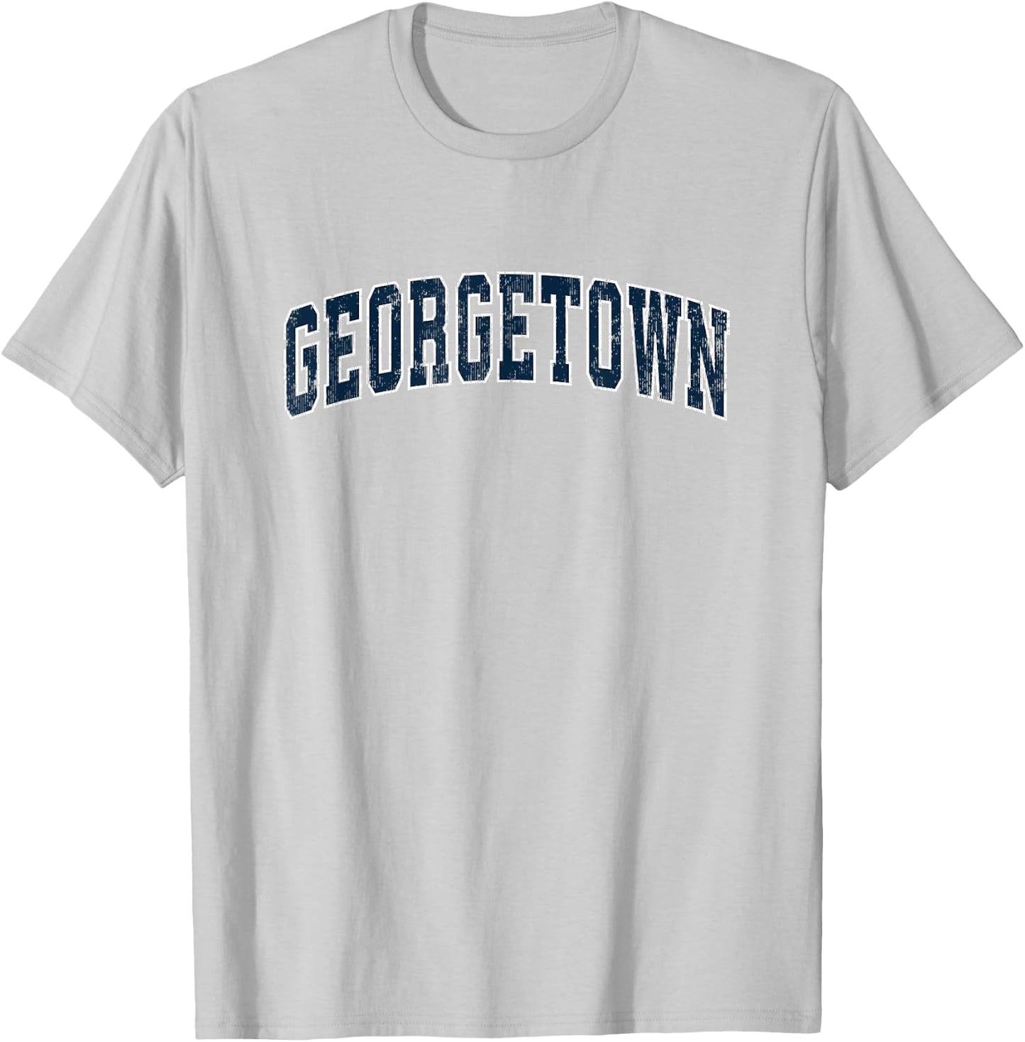 Georgetown Michigan MI Vintage Sports Design Navy Design T-Shirt - T-Shirt | Ash