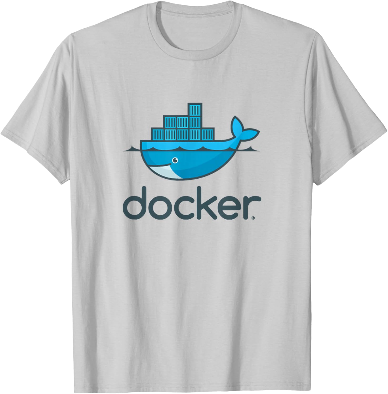 Docker logo container Linux DevOps programming coding T-Shirt - T-Shirt | Ash