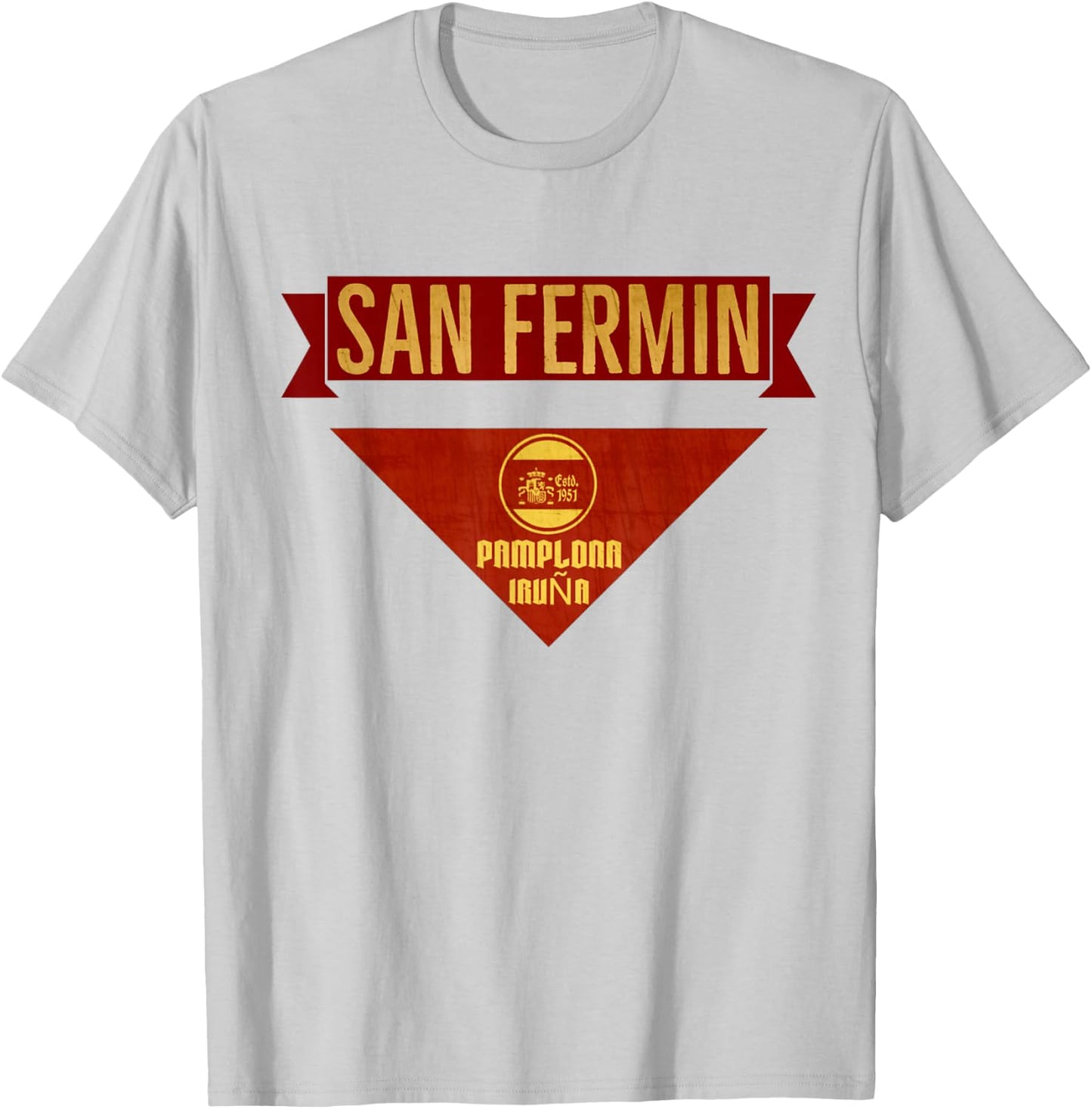 San Fermin Scarf - Pampolna Bull Run Costume T-Shirt - T-Shirt | Ash