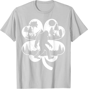 St Patricks Day Bigfoot Irish Sasquatch Saint Paddy's Irish T-Shirt - T-Shirt | Ash