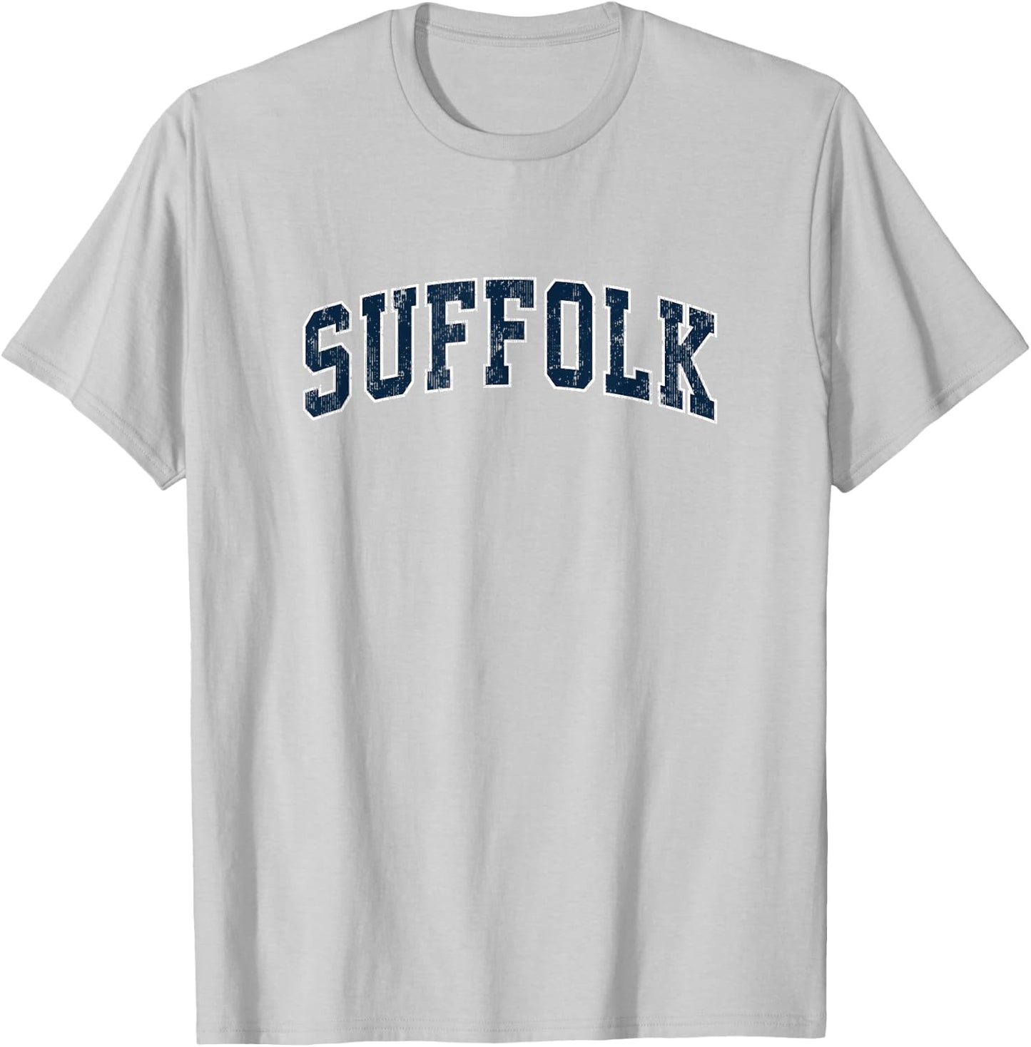 Suffolk Virginia VA Vintage Sports Design Navy Design T-Shirt - T-Shirt | Ash