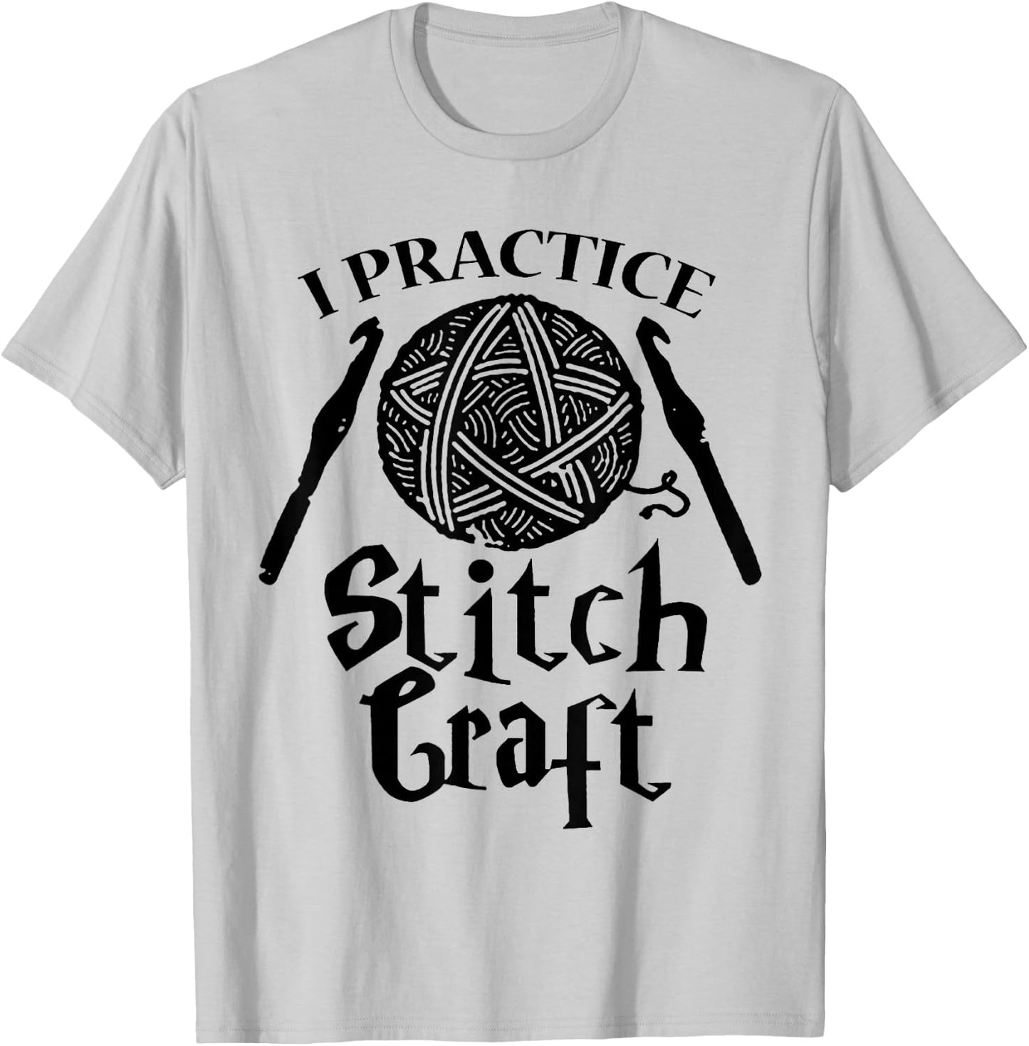 Crochet Stitch Craft T-Shirt - T-Shirt | Ash