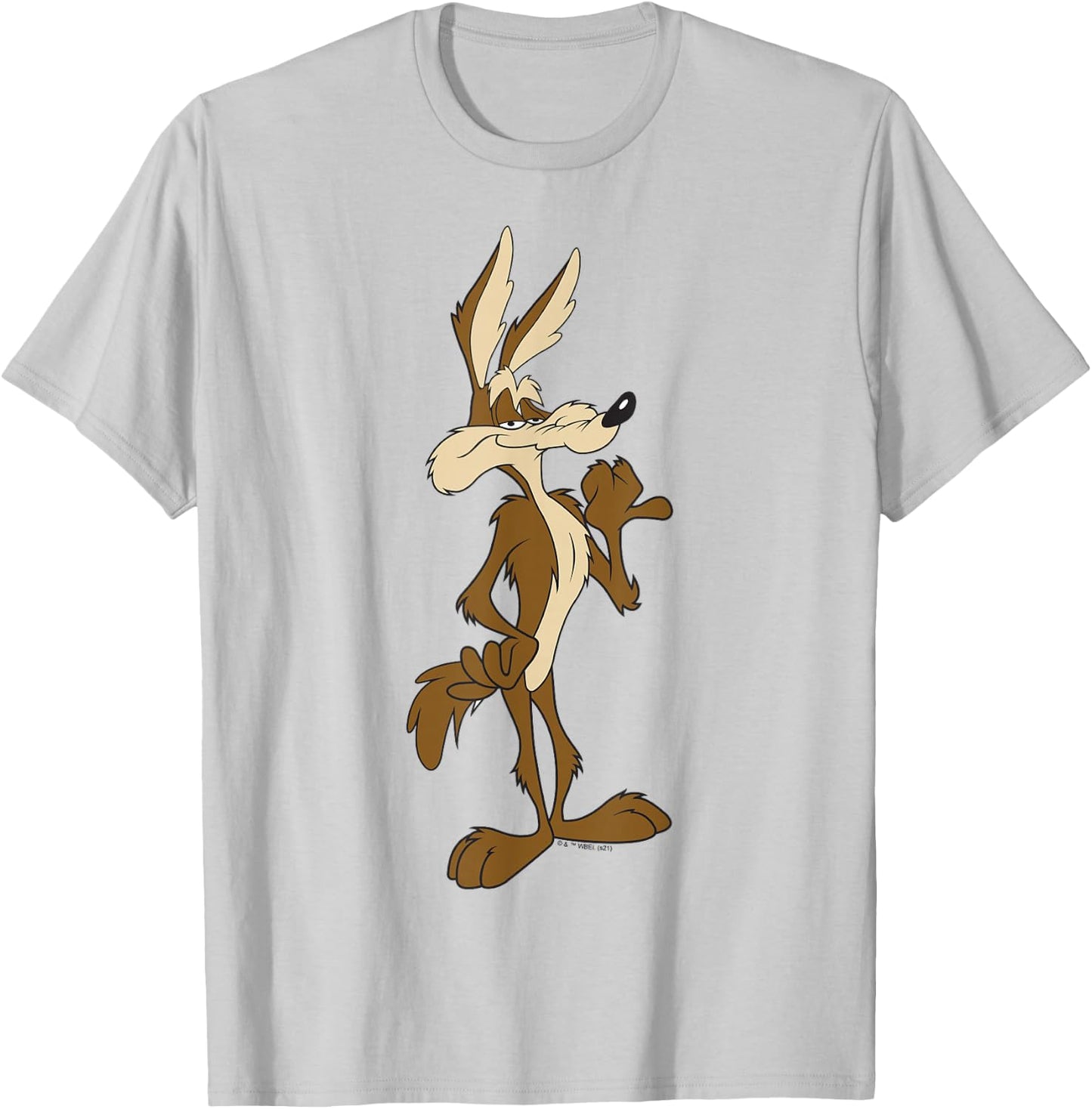 Looney Tunes Wile E. Coyote Confident Stance T-Shirt - T-Shirt | Ash